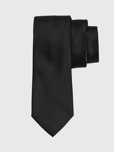 Ferragamo Logo Silk Tie In Black