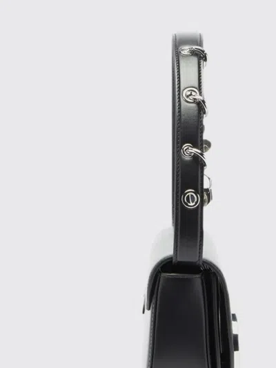 Diesel Structured Black Shoulder Bag With Removable Charms In Black