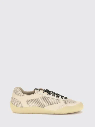 Prada Beige Solid Sneakers In Multi