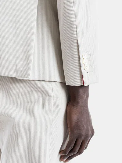 THOM BROWNE 棉质灯芯绒三扣单排扣西装外套