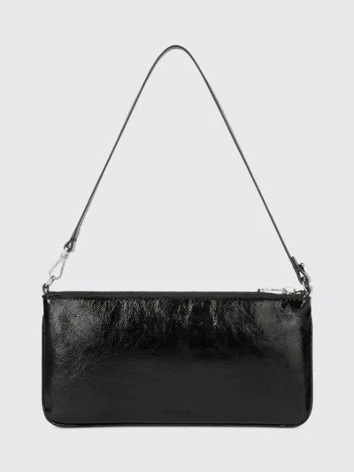 Courrèges Rectangular Naplack Pouch Adjustable Strap In Black