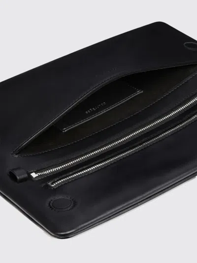 Courrèges Rectangular Leather Shoulder Bag With Adjustable Strap In Black