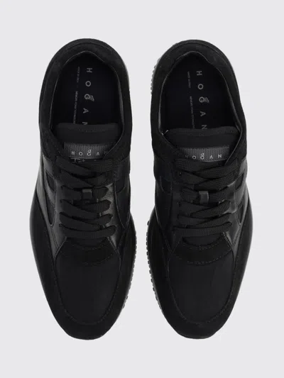 Hogan Interactive Smooth Polyamide Sneakers In Black