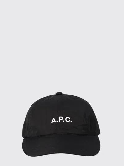 A.p.c. Casquette Charlie Logo-embroidered Canvas Cap In Black