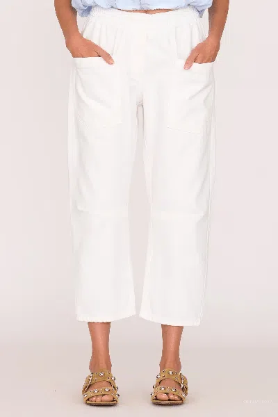Secular Travis Pant In Washed White In White