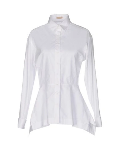 Alaïa Solid Color Shirts & Blouses In White