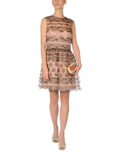 Shop Red Valentino Short Dress In Pale Pink