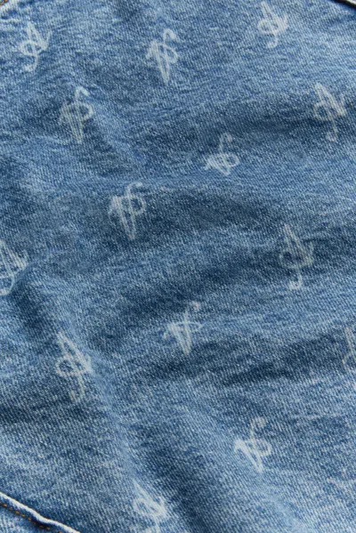 Axel Arigato Dune Script A Denim Bag In Blue