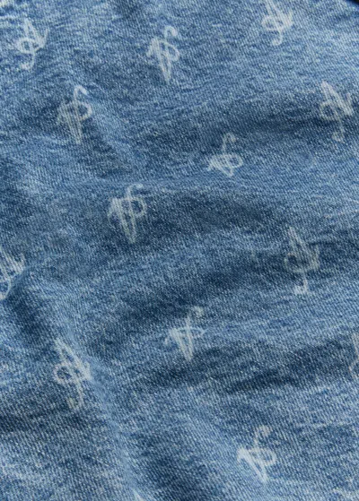 Axel Arigato Dune Script A Denim Bag In Blue
