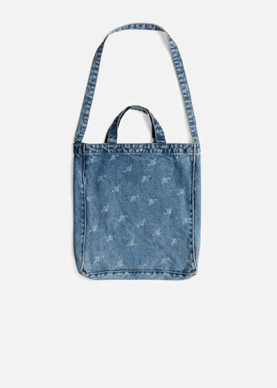Axel Arigato Dune Script A Denim Bag In Blue