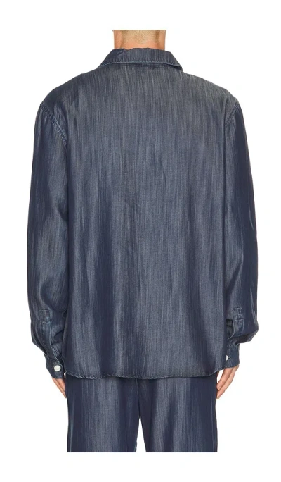 Krost Oversized Denim Shirt In Blue