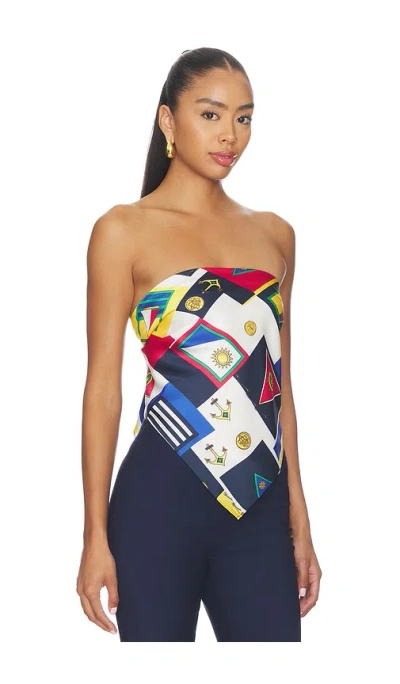 Ser.o.ya Hark Satin Top In Multi