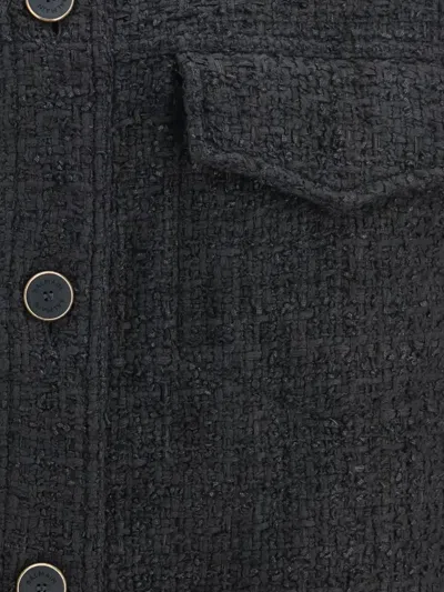 Balmain Flap-pocket Shirt Jacket In Black