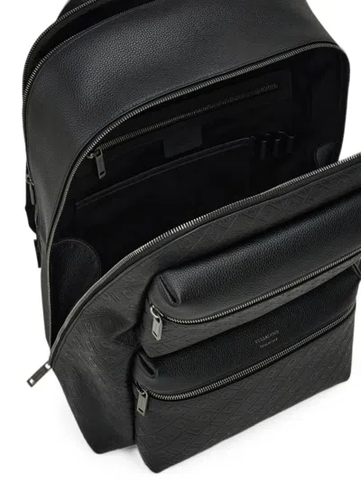 Ferragamo Monogram Backpack In Black