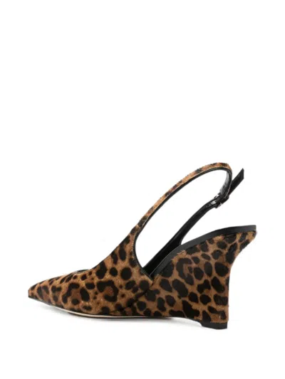 Stuart Weitzman Vinnie Leopard-print Wedge Pumps In Brown