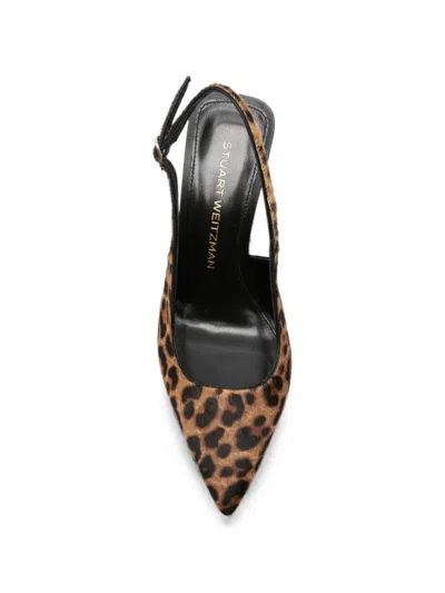 Stuart Weitzman Vinnie Leopard-print Wedge Pumps In Brown