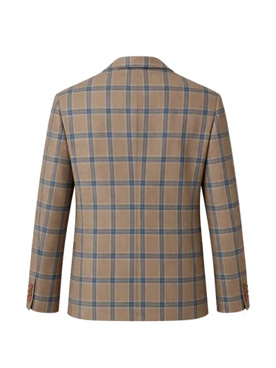 Tombolini Check-pattern Blazer In Brown