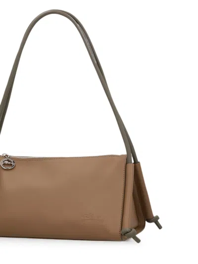 Longchamp Medium Le Pliage Shoulder Bag In Brown