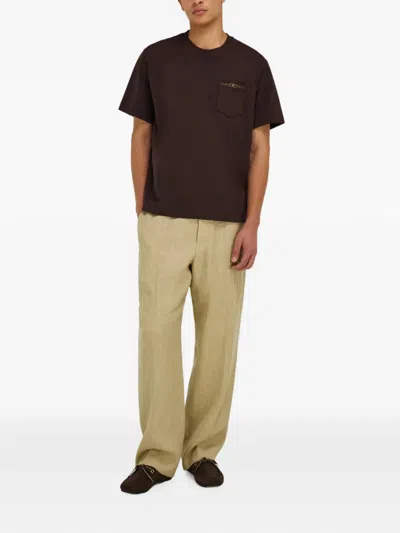 Ferragamo Jersey T-shirt In Brown
