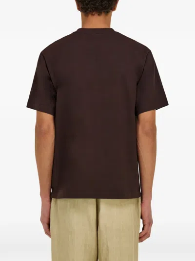 Ferragamo Jersey T-shirt In Brown