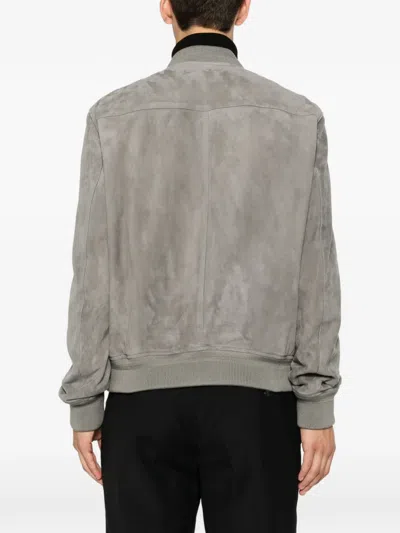 Tom Ford Zip-pocket Bomber Jacket In Gray