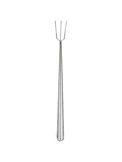 Hay Triple-prong Fire Fork In Silver