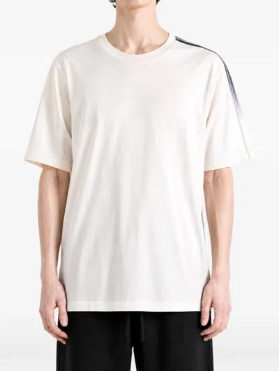 Y-3 Stripe-detail T-shirt In Red