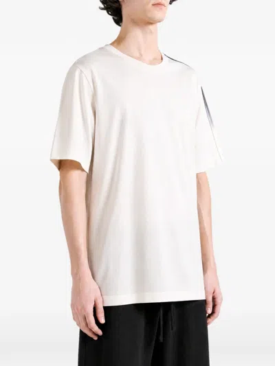 Y-3 Stripe-detail T-shirt In Red