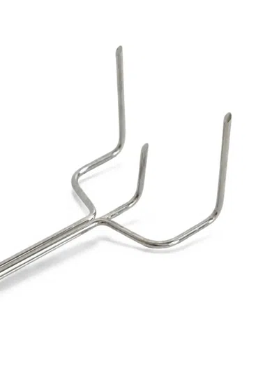 Hay Triple-prong Fire Fork In Silver