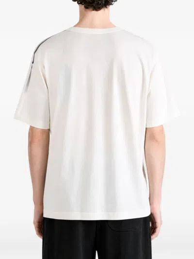 Y-3 Stripe-detail T-shirt In Red