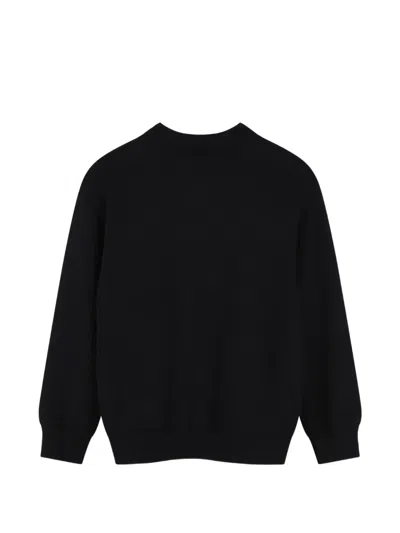 Givenchy Logo-intarsia Sweater In Black