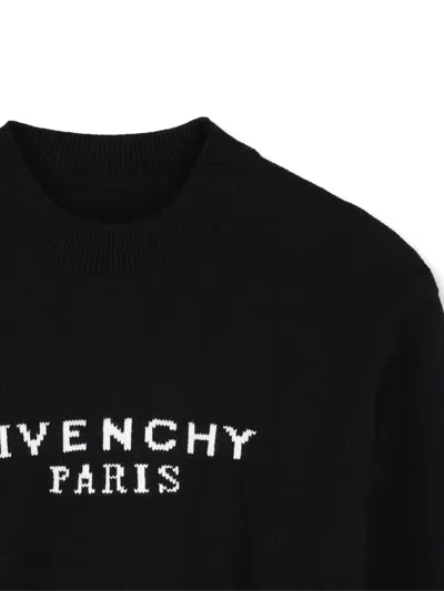 Givenchy Logo-intarsia Sweater In Black