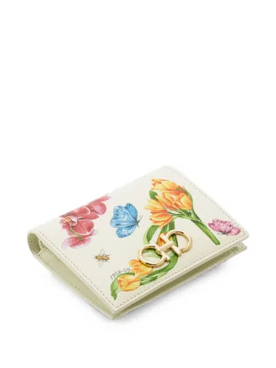 Ferragamo Gancini Compact Wallet In Multi