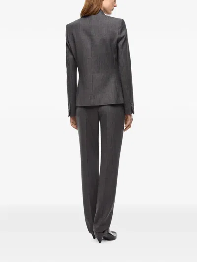 Pinko Tailored Wool-blend Jacket In Gray