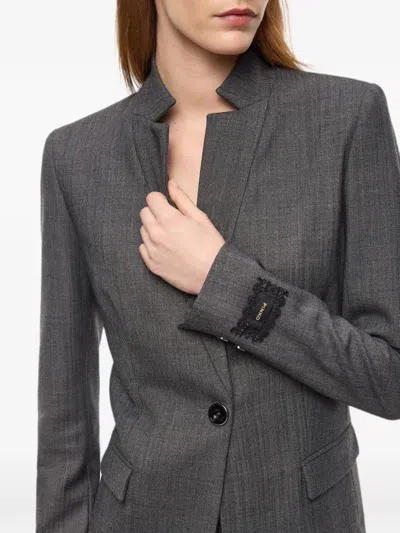 Pinko Tailored Wool-blend Jacket In Gray