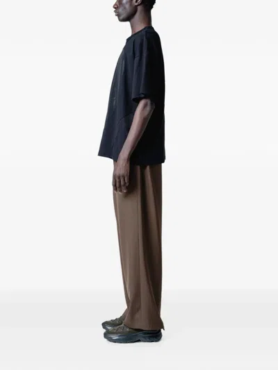 Yoshiokubo Mesh-panel T-shirt In Black