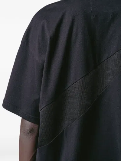 Yoshiokubo Mesh-panel T-shirt In Black