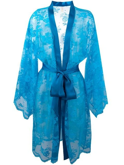 Shop Dolci Follie Lace Kimono - Blue