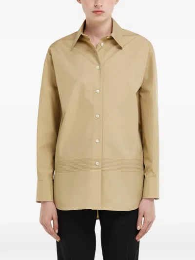 Ferragamo Oversize Shirt In Neutral