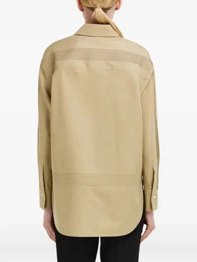 Ferragamo Oversize Shirt In Neutral