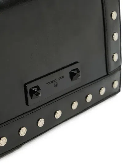 Iceberg Stud-embellished Shoulder Bag In Black