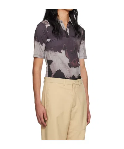 Kusikohc Brown Printed T-shirt In Brown