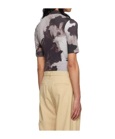 Kusikohc Brown Printed T-shirt In Brown