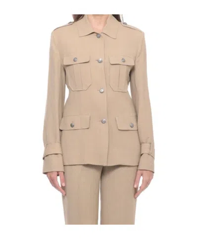 Antonelli Multi-pocket Fitted Jacket In Gold