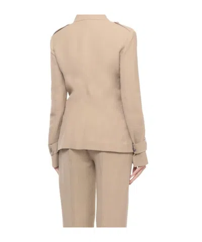 Antonelli Multi-pocket Fitted Jacket In Gold