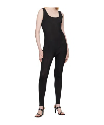 Recto Footed Jumpsuit In Black