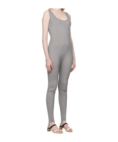 Recto Silver Stirrup Bodysuit In Gray