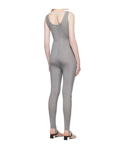 Recto Silver Stirrup Bodysuit In Gray