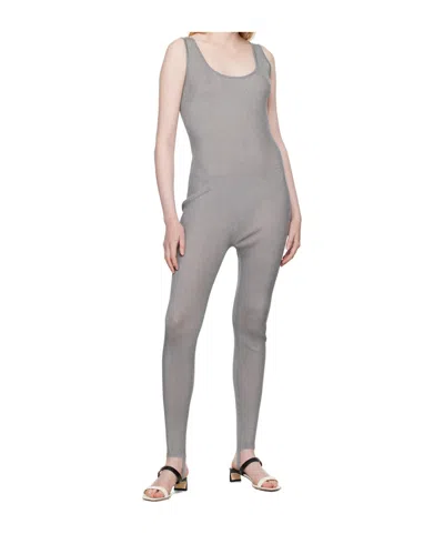 Recto Silver Stirrup Bodysuit In Gray