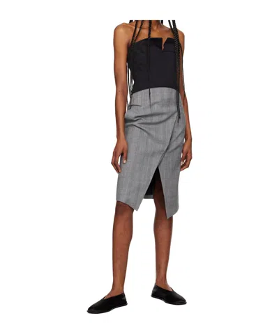 Recto Cropped Strapless Top In Black